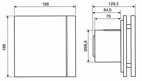 Вентилятор Soler & Palau Silent Design 100 CHZ Marble White (Таймер, Датчик влажности)