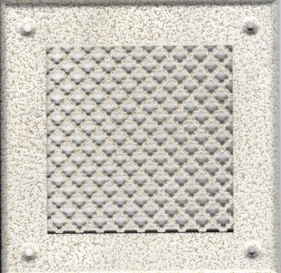 Решётка 150х150 белый антик, мелкий цветок