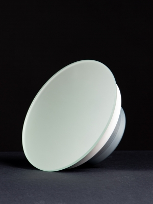 Анемостат со стеклянной внешней частью FOZA D 125 мм. Матовое зеркало. Белый