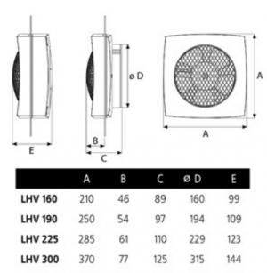 Вентилятор оконный Cata LHV 225 с гравитационными жалюзи